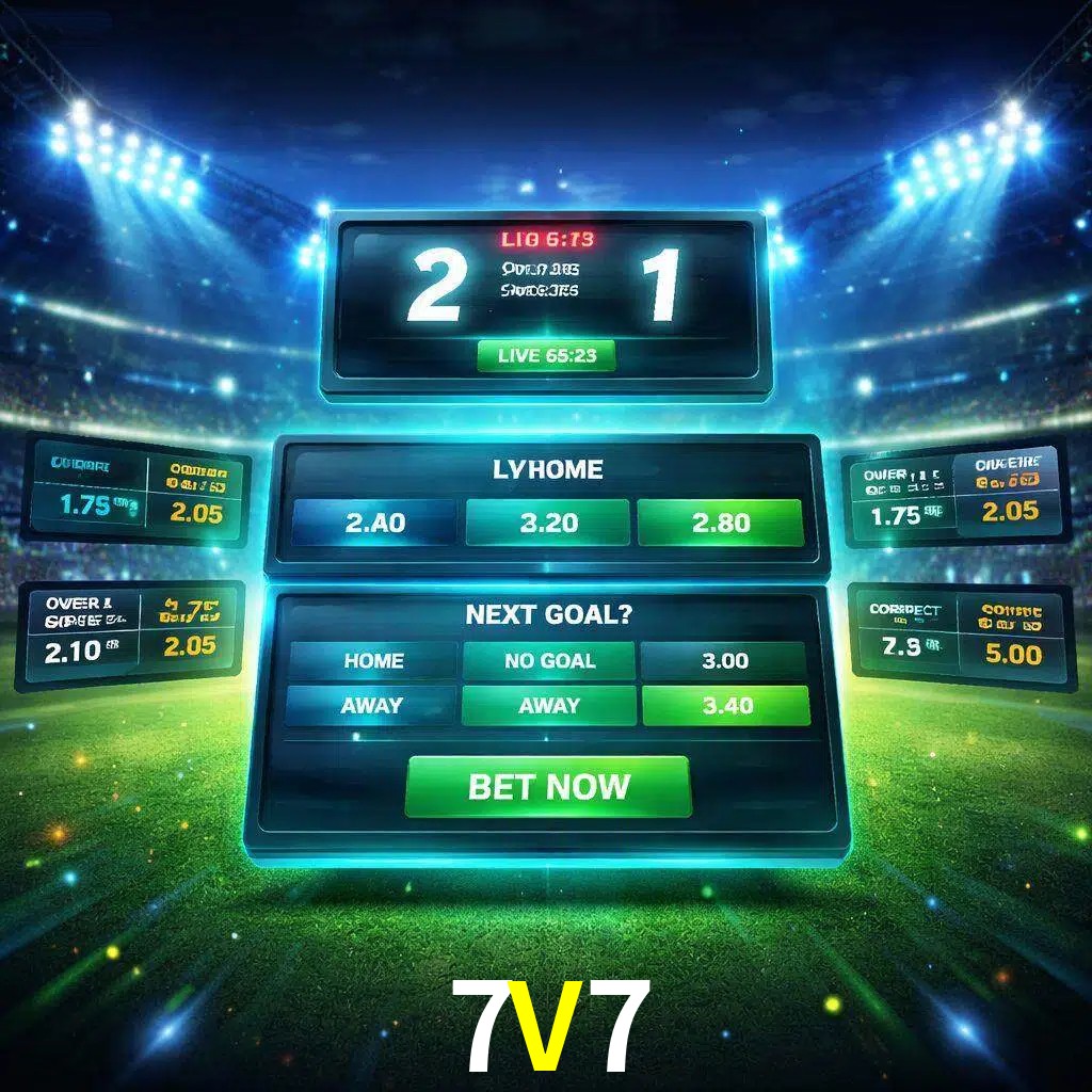 Vista de apuestas en vivo 7V7 durante un partido en curso